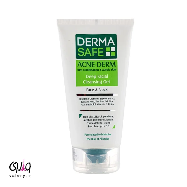 ژل شستشوی صورت درماسیف مناسب پوست چرب درماسیف 150 میل | Facial Cleansing Gel For Oily Skin Derma Safe